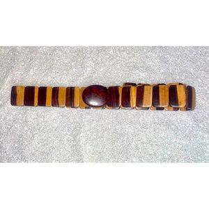 Vintage Mixed Wood Medallion Belt